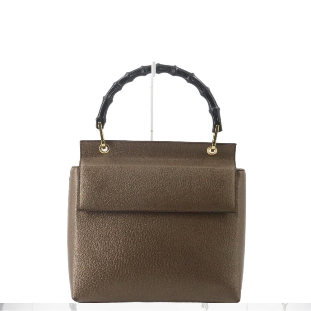 🚫SOLD🚫✨💎VINTAGE💎✨ GUCCI BAMBOO BAG
IN METALLIC CHAMPAIGNE LEATHER! - Picture 1 of 15